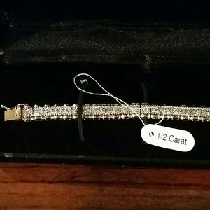 1/2 carat 925 diamond tennis bracelet